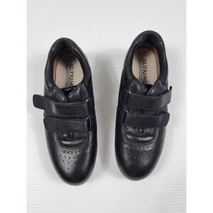 NWOT Supremes Soft Spot Mens 7.5 Dryz Climate Leather Daytona Double Strap Black